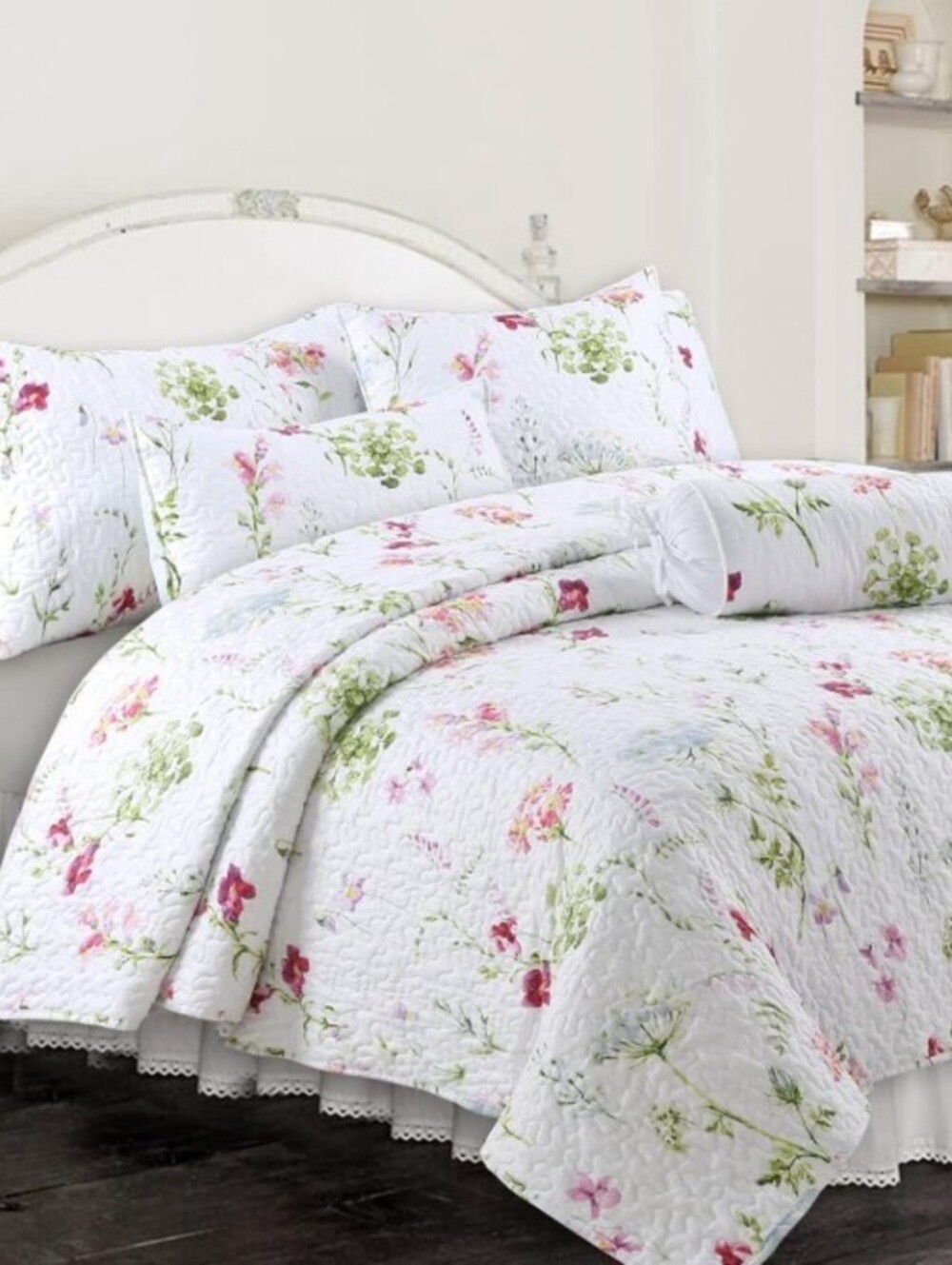 COMFORTER SET-3PC-QUEEN-PINK/BLUE FLORAL